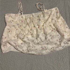 La Pêche Floral Lace Camisole Top Size L